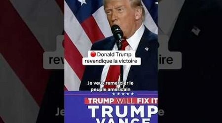 Donald Trump revendique sa victoire