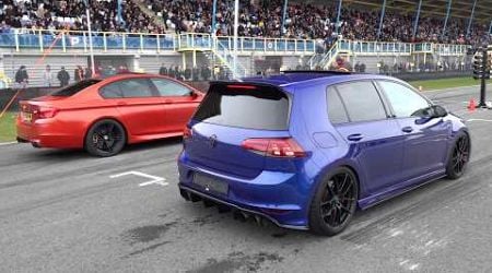 562HP Volkswagen Golf 7.5 R vs BMW M5 F10 vs 470HP Volkswagen Golf 6 R TTE480