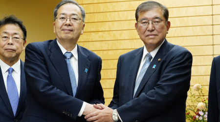 Ex-land minister Saito takes helm of Japan coalition partner Komeito