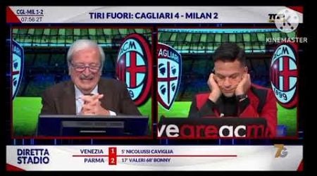 Cagliari Milan 3-3 la reazione di Tiziano Crudeli