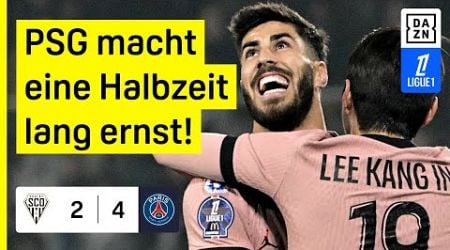 Barcola &amp; Lee on fire! PSG-Offensive zerlegt Aufsteiger in 45 Minuten: Angers - PSG | Ligue 1 | DAZN