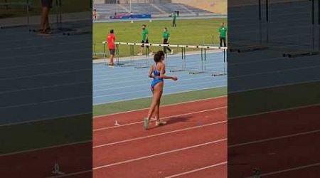 Women&#39;s triple jump. Cyprus Nicosia.