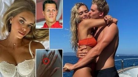 Mick Schumacher&#39;s Miss Universe finalist girlfriend breaks her silence on engagement rumours