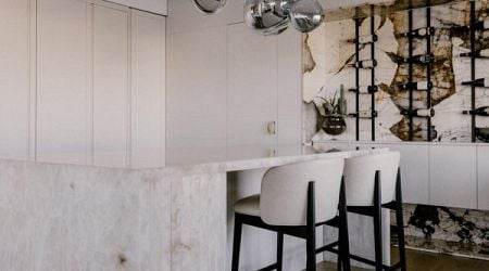 Antolini stone features throughout interior of coastal Maltese apartment