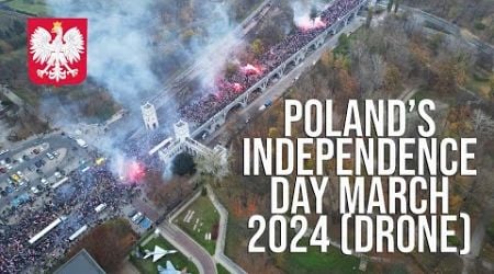 POLAND INDEPENDENCE DAY MARCH 2024!!! Drone Footage!