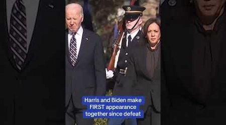 Kamala Harris and Joe Biden make FIRST appearance together since defeat