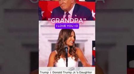 TRUMP Moves to Tears by Granddaughter&#39;s Heartwarming Speech!