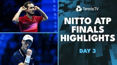 Sinner vs Fritz; Medvedev Battles De Minaur | Nitto ATP Finals 2024 Highlights Day 3