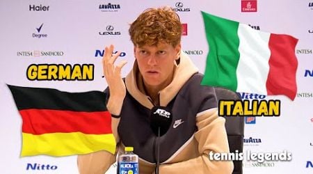 Jannik Sinner Speaks Italian &amp; German at Press Conference