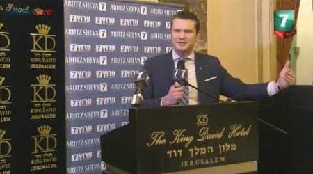 Trump&#39;s next Secretary of Defense Pete Hegseth at the 2018 Arutz Sheva conference in Jerusalem