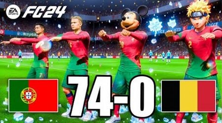 FIFA 24 - RONALDO, MICKEYMOUSE, NARUTO, MESSI, ALL STARS - PORTUGAL VS BELGIUM