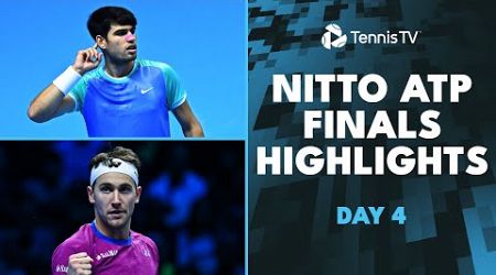 Alcaraz &amp; Rublev Look For First Win; Zverev vs Ruud | Nitto ATP Finals 2024 Highlights Day 4