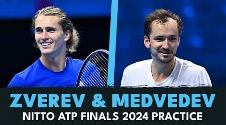 Alexander Zverev &amp; Daniil Medvedev Full Practice Set | Nitto ATP Finals 2024