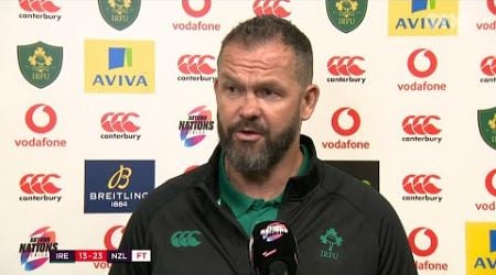 Andy Farrell reacts to defeat to New Zealand