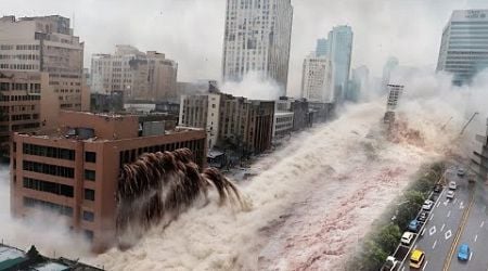 Chaos in Malaga today..!! Flash floods destroy Spain