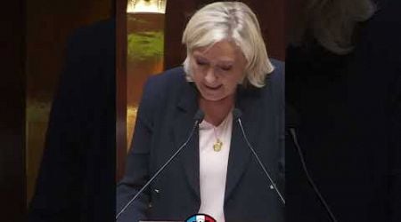 MARINE LE PEN EXPLOSE LE GOUVERNEMENT