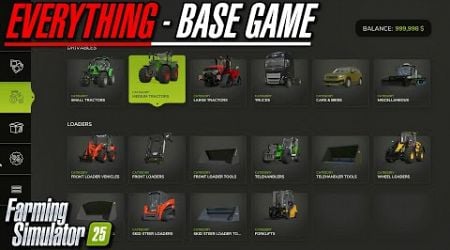 FS25 - All Base Game Vehicles &amp; Equipment - Farming Simulator 25