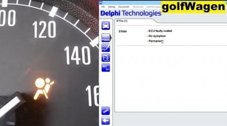 Delphi DS150E VW Polo Airbag fault reset 00588 &amp; 01044