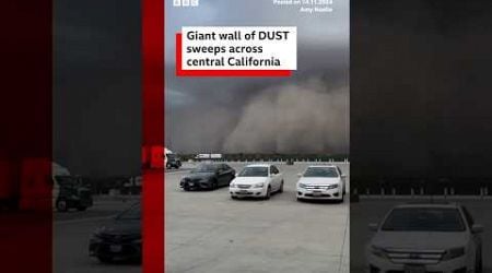 Giant dust storm sweeps across central California. #DustStorm #California #BBCNews