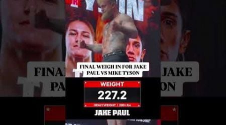 Final Weigh in for Paul vs Tyson just wrapped up. | Shorts