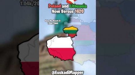 Poland Lithuania now Versus during the Polish Lithuanian Commonwealth || #mapping #geography #europe