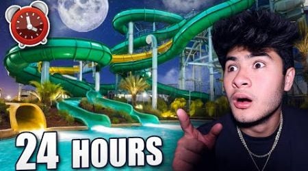 24 HOUR OVERNIGHT CHALLENGE in INDOOR WATERPARK!