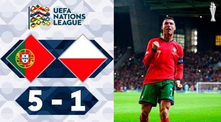 Cristiano Ronaldo Bicycle Goal | Portugal vs Poland 5-1 Highlights | UEFA Nations League 2024