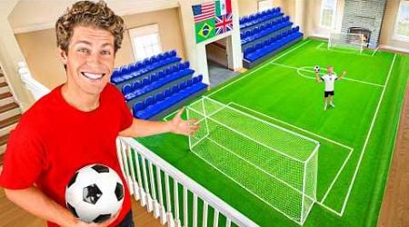 I Built a Soccer Stadium in My House!