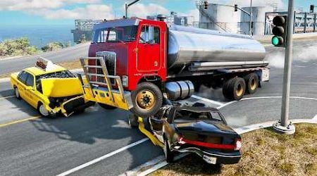 BEAMNG.DRIVE - Fuel Tanker Challenge: Aggressive Drive to the Refinery!