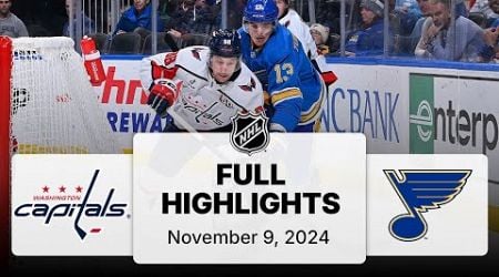 NHL Highlights | Capitals vs. Blues - November 9, 2024