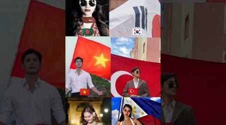 Flag Trend Video #nepal #southkorea #vietnam #turkey #lao #laos #philippines #shorts #short #tiktok