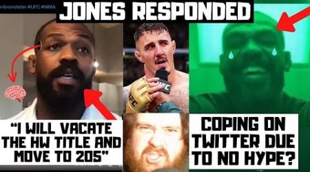 Jon Jones RESPONDED? &quot;I Will Vacate My Title&quot; DUCKING Aspinall Again &amp; PANICKING Before UFC 309