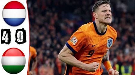 Niederlande - Ungarn 4-0 Highlights | UEFA Nations League 2024