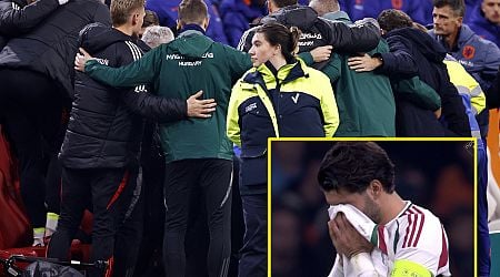 Dominik Szoboszlai left in tears after Hungary's clash with Netherlands is halted due to medical emergency