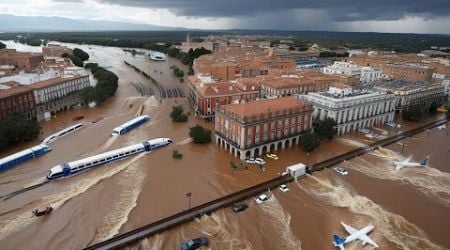 Right Now in Spain! Malaga Airport and Train Station Under Water