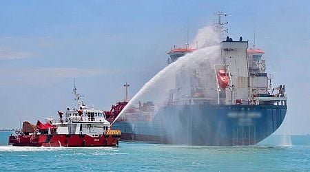 Fire breaks out on ship in East Johor Straits; all crew members safe