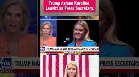 Trump Appoints Karoline Leavitt as Press Secretary #trump #shorts