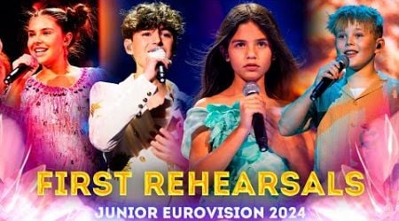 FIRST REHEARSALS - Junior Eurovision 2024 (France, Portugal, Germany, Poland, Malta, Netherlands)