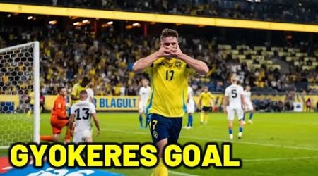 Gyokeres goal for Sweden and post match interview about Manchester United and Ruben Amorim