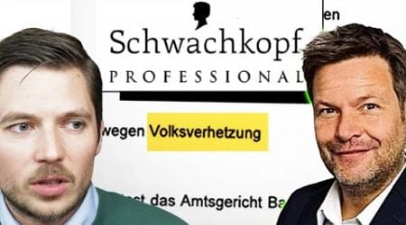 Habeck: &quot;Schwachkopf Professional&quot; | Volksverhetzung oder doch Antisemitismus?