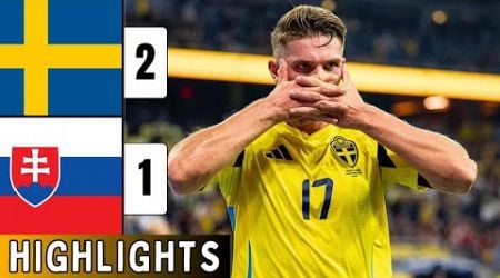 Sweden vs Slovakia 2-1 Highlights | Gyokeres Goal | Nations League 2024/25 | Skriniar Red Card