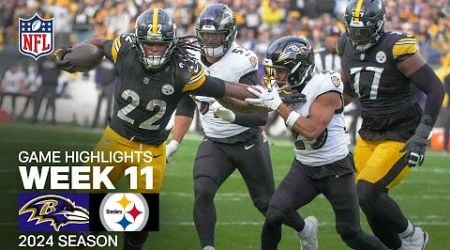 Baltimore Ravens vs. Pittsburgh Steelers | 2024 Week 11 Game Highlights