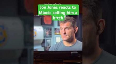 Jon Jones reacts to Stipe Miocic calling him a b*tch