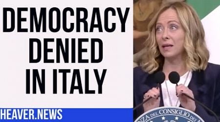 Democracy Utterly DERAILED In Italy