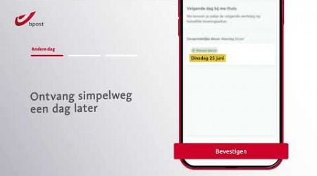 Pakje later of elders ontvangen? Dat kan via de My bpost app