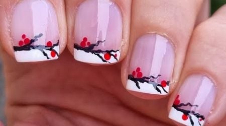 Winter French Manicure On Natural Short Nails | Pre-Festive Nail Art 2024