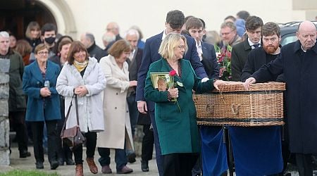 Jon Kenny funeral: tears as mourners hear Irish comedy legend sprinkled 'laughing dust' everywhere 