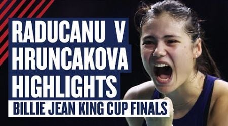 Highlights - Emma Raducanu v Hruncakova | GB v Slovakia - Billie Jean King Cup Semi-Final 2024 | LTA