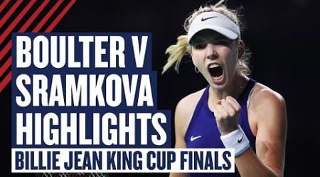 Highlights - Katie Boulter v Sramkova | GB v Slovakia - Billie Jean King Cup Semi-Final 2024 | LTA