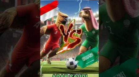 INDONESIA VS ARAB SAUDI ( kualifikasi Piala Dunia 2026 ) #shortvideo #shorts #animation #sports